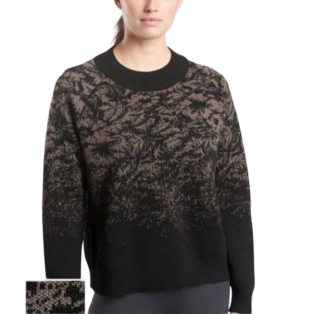 Sold Athleta‎ | Textured Jacquard Pullover Merino Wool Blend Sweater Size XS